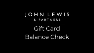 John Lewis Gift Card Balance Checker Online